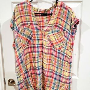 Multi plaid Gap Blouse
